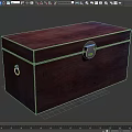 Dark Wooden Storage Chest with Metal Lock Classic Home Organization Storage Design