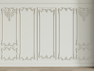 European-style carved plaster line model