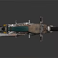 Rusted Vintage Motorcycle With Green Seat Silver Exhaust Black Tires And Metallic Body