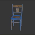 Classic Wooden Dining Chair With Vertical Slat Backrest And Sturdy Straight Legs Design