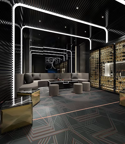 Modern Shower Sauna Interior Design With Glass Enclosure Steam Features And Wooden Decor 3d model