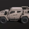 Military Green Armored Off Road Utility Vehicle With Rugged Design And Large Tires