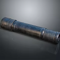 Vintage Weapon Cannon Barrel With Black Metal Textured Surface Sleek Reflective Finish On Smooth Background
