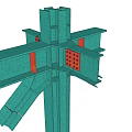 Structural Building Component Featuring Cross Beams And Support Elements Design 3d model