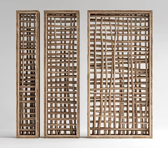 Wood partition 3d model