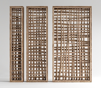 Wood partition 3d model