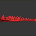 Vibrant Red Winged Dragon Game And Movie Character 3D Model Design