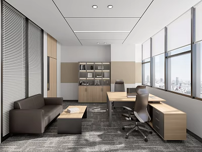 Three types of modern office 3d model