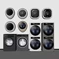 Modern washing machine drum machine drum washing machine washing and drying machine washing and drying machine 3d model