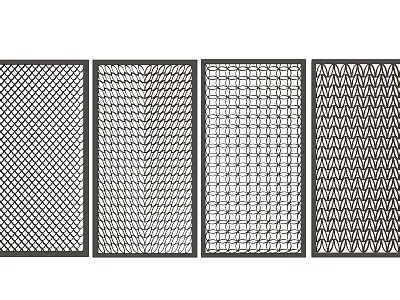 Decorative Mesh Room Dividers With Various Geometric Patterns And Designs 3d model