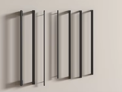 Modern Black Cabinet Handles With Sleek Minimalist Design For Home Furniture 3d model