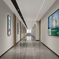 Modern Conference Room With Long Table Black Chairs Glass Partitions Wooden Elements And Smooth Floor