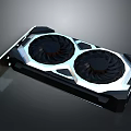 Modern Graphics Card With Dual Cooling Fans And Black White Exterior Design