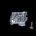 3D Model of Engine Showing Internal Structure And Detailed Mechanical Components 3d model