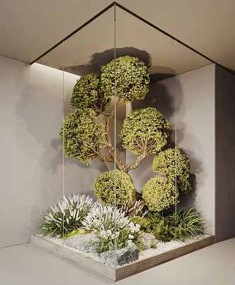 interior glass landscape landscaping interior landscaping 3d model