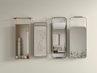 Bathroom mirror Decorative mirror Cosmetic mirror 3d model