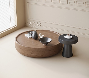 Modern round coffee table 3d model