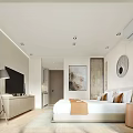Hotel Guest Room Modern Design With Comfortable Bed Sofa TV And Floor to Ceiling Window