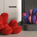 Single Sofa Petal Sofa 3d model