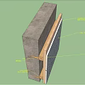 Structural Building Wall Components With Layered Material Sections And Construction Details 3d model
