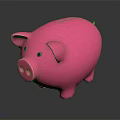Cute Pink Piggy Bank Decorative Ornament Set Ideal for Home Decoration and Shelf