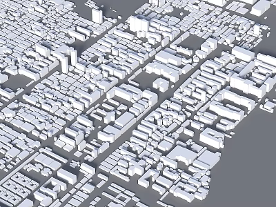 Aerial Planning of Urban Layout With Building Arrangement And Street Network 3d model
