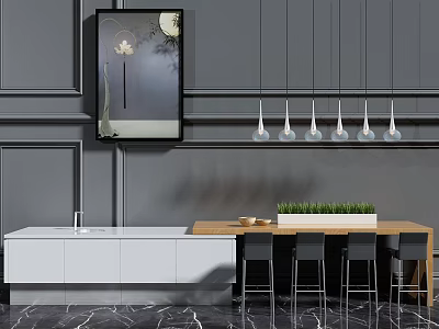 Modern style bar 3d model