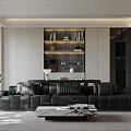 Modern Living Dining Room Interior Design With TV Wall Dining Table And Neutral Tones