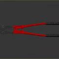 High Quality Red Bolt Cutters With Black Ergonomic Handles For Professional Hardware Tools Use
