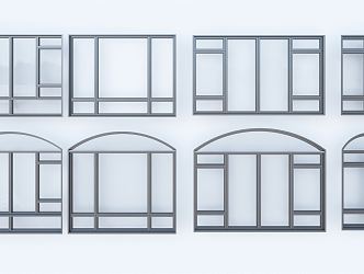 aluminum alloy windows modern windows 3d model