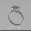 Elegant Modern Silver Fashion Ring With Clear Gemstone Stylish Design For Women Accessories