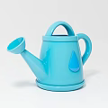 Blue Watering Can Art Installation With Droplet Decoration And Modern Design