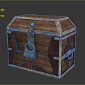 Vintage Wooden Chest with Metal Clasps and Lock for Daily Storage Needs