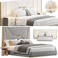 Luxurious Bedroom Bed Design With Velvet Headboard Gold Accents And White Bedding
