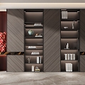 Bookcase Decorative Cabinet 3d model