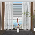 Modern Curtains 3d model
