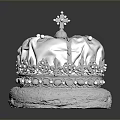 Decorative White Cake Shaped Storage Box With Silver Ornaments Beads And Base