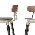 Set Of Three Modern Bar Stools With Metal Legs And Comfortable Seats Design