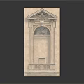 Elegant Classical Stone Doorway Design With Decorative Pediment And Arch Details