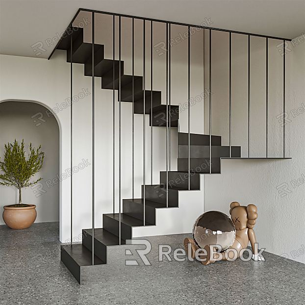 Modern Stairs Steel Structure Stairs model