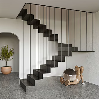 Modern Stairs Steel Structure Stairs 3d model