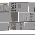Modern Bookcase Interior Design With White Wooden Shelves Glass Doors And Decorative Storage Items