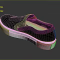 Stylish Black Slip On Shoes With White Sole And Simple Design For Daily Wear