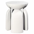 Elegant Black Modern Stool With Unique Curved Structure And Minimalist Design 3d model