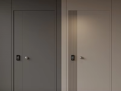 Modern Security Doors With Electronic Locks And Stylish Color Options 3d model