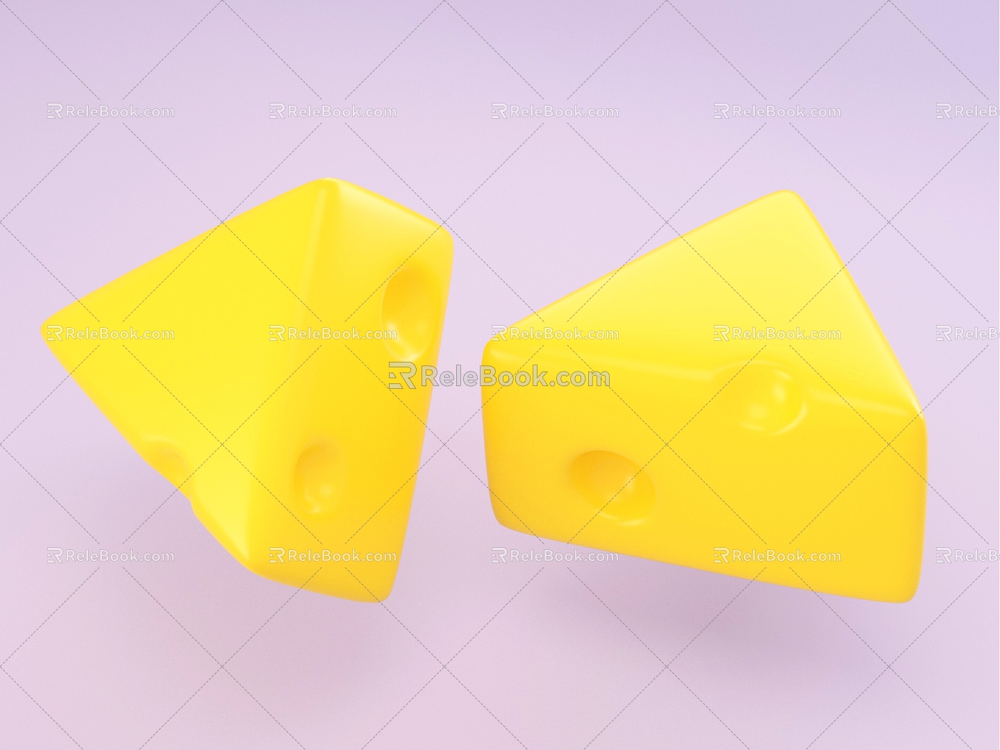 Cartoon Cheese Food 3d model