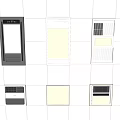 Modern Bathroom Ceiling Accessories Featuring Various Styles Black White Design And Lighting Functions 3d model
