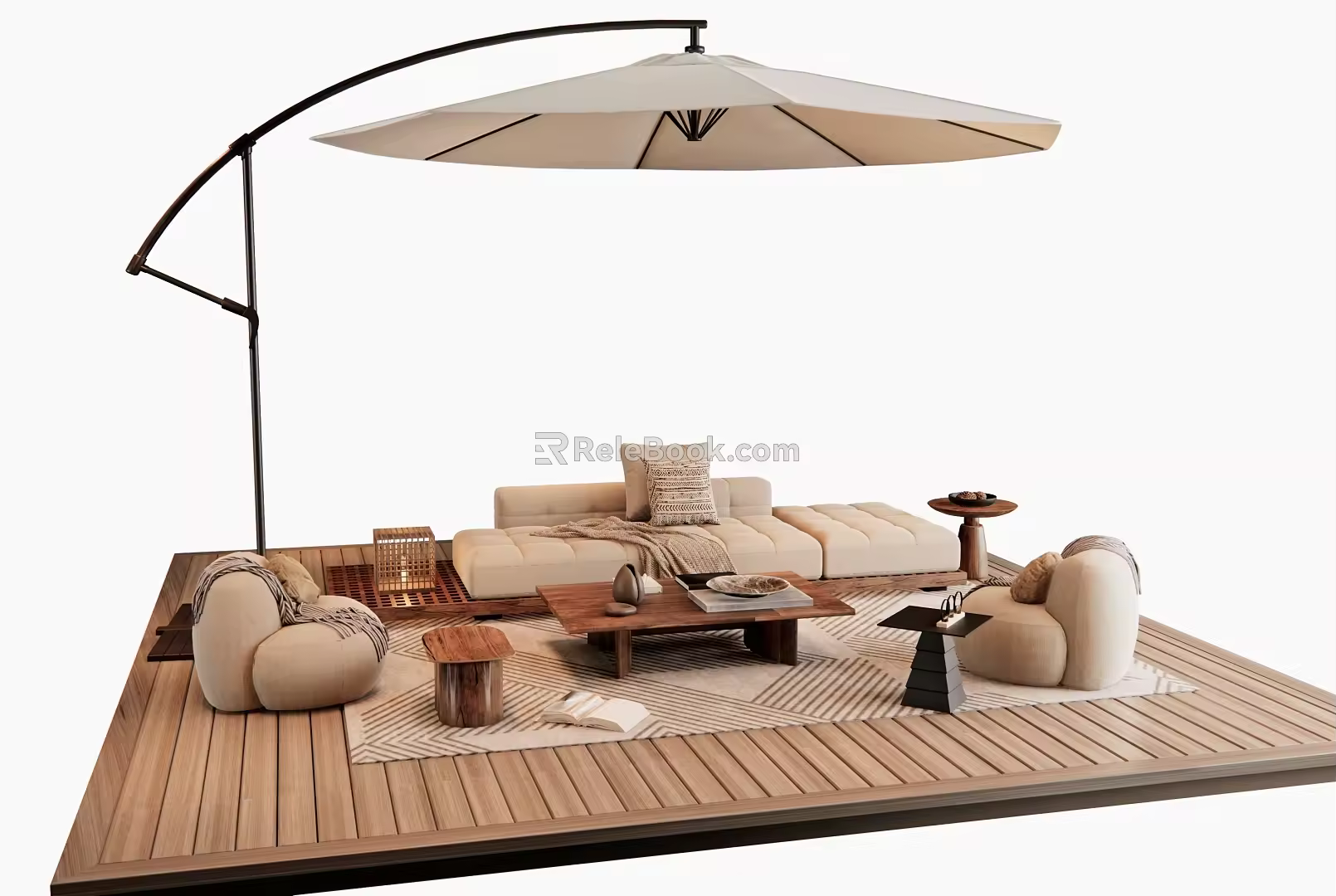 Modern Outdoor Sofa Casual Sofa Coffee Table Single Sofa Lazy Sofa Double Sofa 3d model