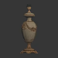 Classical Decorative Vase with Intricate Carved Details Elegant Lid and Ornate Base for Home Decoration