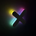 Modern LED Wall Lamp with Colorful Glowing T and X Letter Design for Home Decor